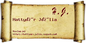 Hattyár Júlia névjegykártya